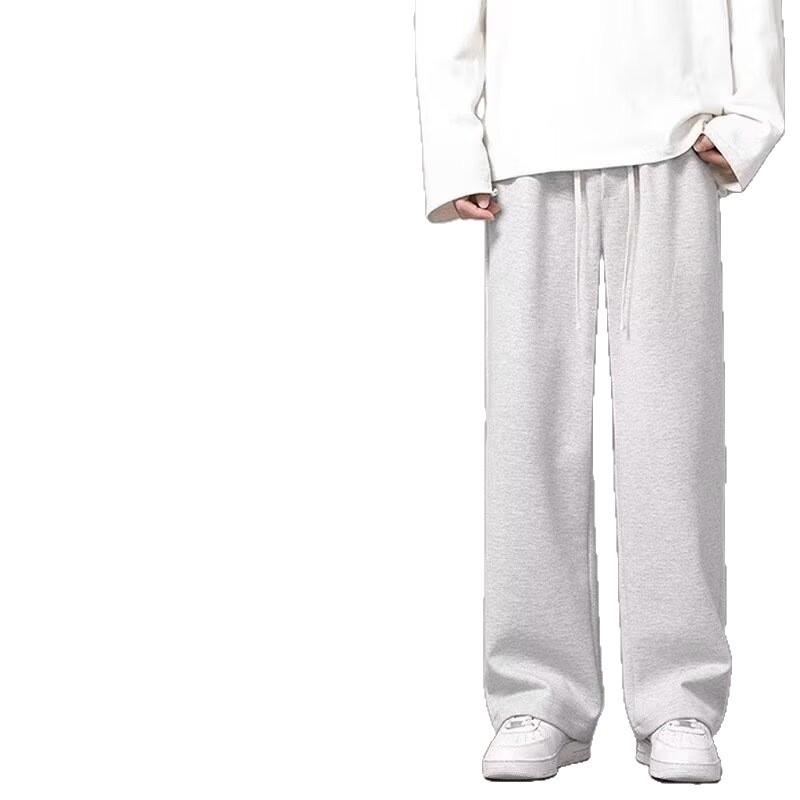Pants Men's Spring and Autumn Loose Straight Sweatpants New Sweatpants Men's Trend Casual Tie Nine-Point Pants