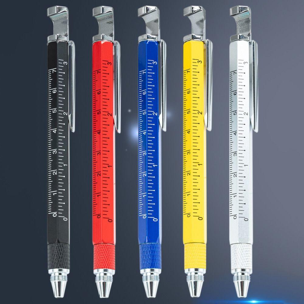 Detachable Ballpoint Pen Portable Measure Technical Ruler Handheld Screwdriver Tool  Hand Tools