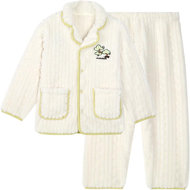 Anti-Static Kids Warm Fleece Pajama Set 170