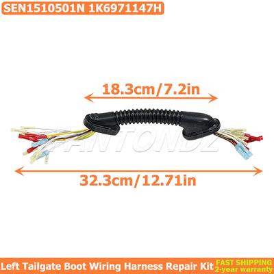 For VW Golf MK5 A5 Tailgate Trunk Lid Left Wiring Harness Wire 1K6971147H Tailgate Boot Wiring Harness Repair Kit SEN1510501N