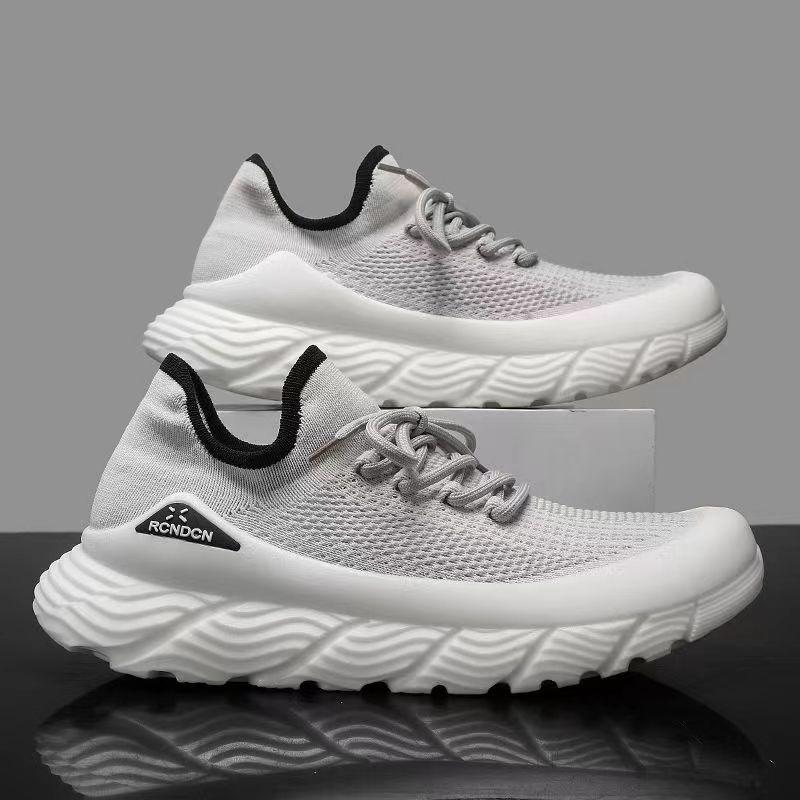 Breathable Mesh Men Shoes Fashion Platform Sneakers Male Thick Sole Casual Walking Shoes Outdoor Sports Running Sneaker 2024 New