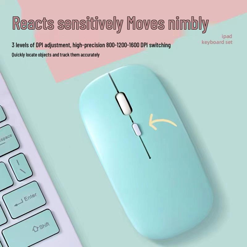 Rechargeable Wireless Bluetooth Keyboard & Mouse for Apple, Android, and Tablets by Hualian Wei Xiangchang
