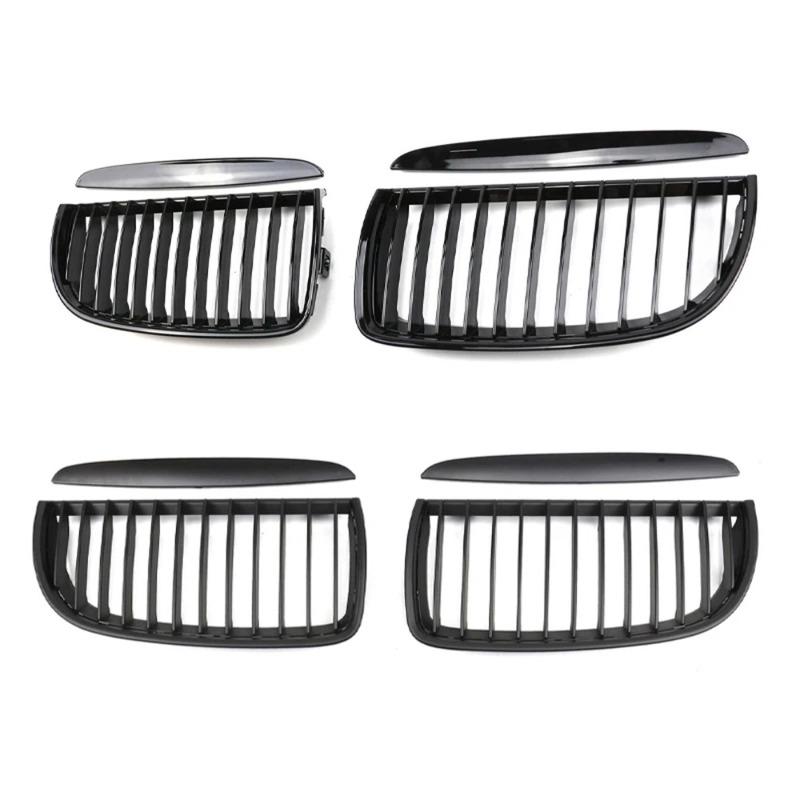 Car Front Grille Racing GrillFor BMW 3 Series E90 E91 323I 328I 335I 330I 325I 2005-2008 Single Gloss Black Grille
