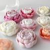 3D Peony Flowers Silicone Mold For Candles Clay Gypsum And Soap Making Reusable Delicate Petal Design Home Decorations