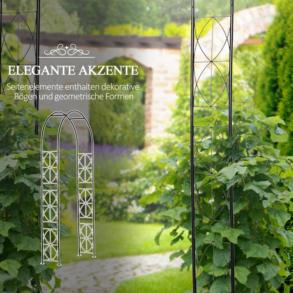 Rose Arch Made of Metal Climbing Aid for Climbing Plants Garden Arch with Point Metal Structure Archway Trellis Arch for Roses Arches Trellis Rose