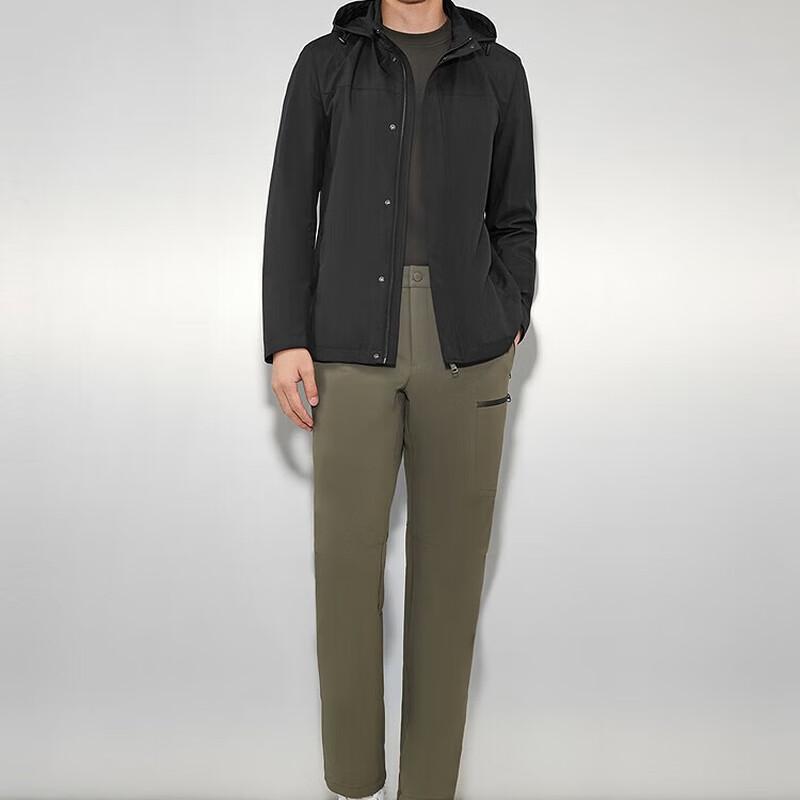 YOUNGOR Men's Polyester Grid Pattern Jacket