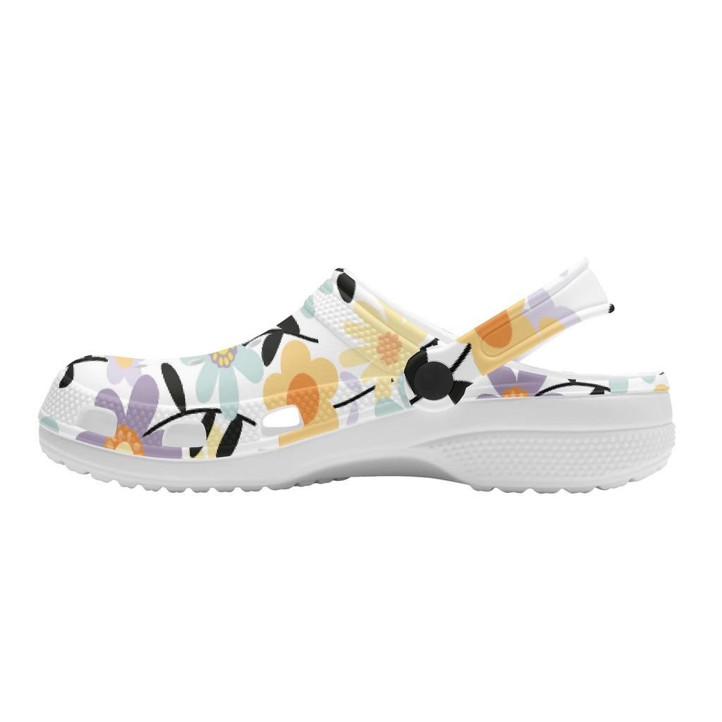 Unisex EVA Walking Clogs Art Printed Quick Dry Flexible Slip On Travel Use Beach Garden Daily Walking Leisure Sandals Beach Wear