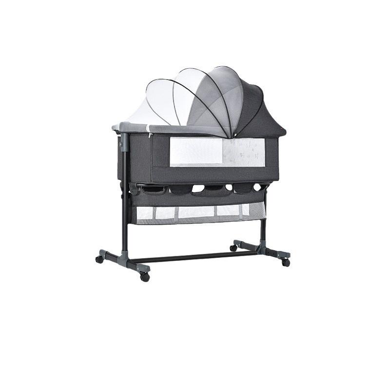 Multifunctional Foldable Baby Cradle: Newborn Rocking Bed and Splicing Children's Bed