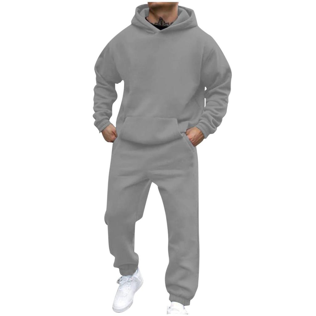 Herren Grenzüberschreitendes Herbst/Winter Mode Hoodie Set: Lässiger lockerer Langarm-Sweatshirt