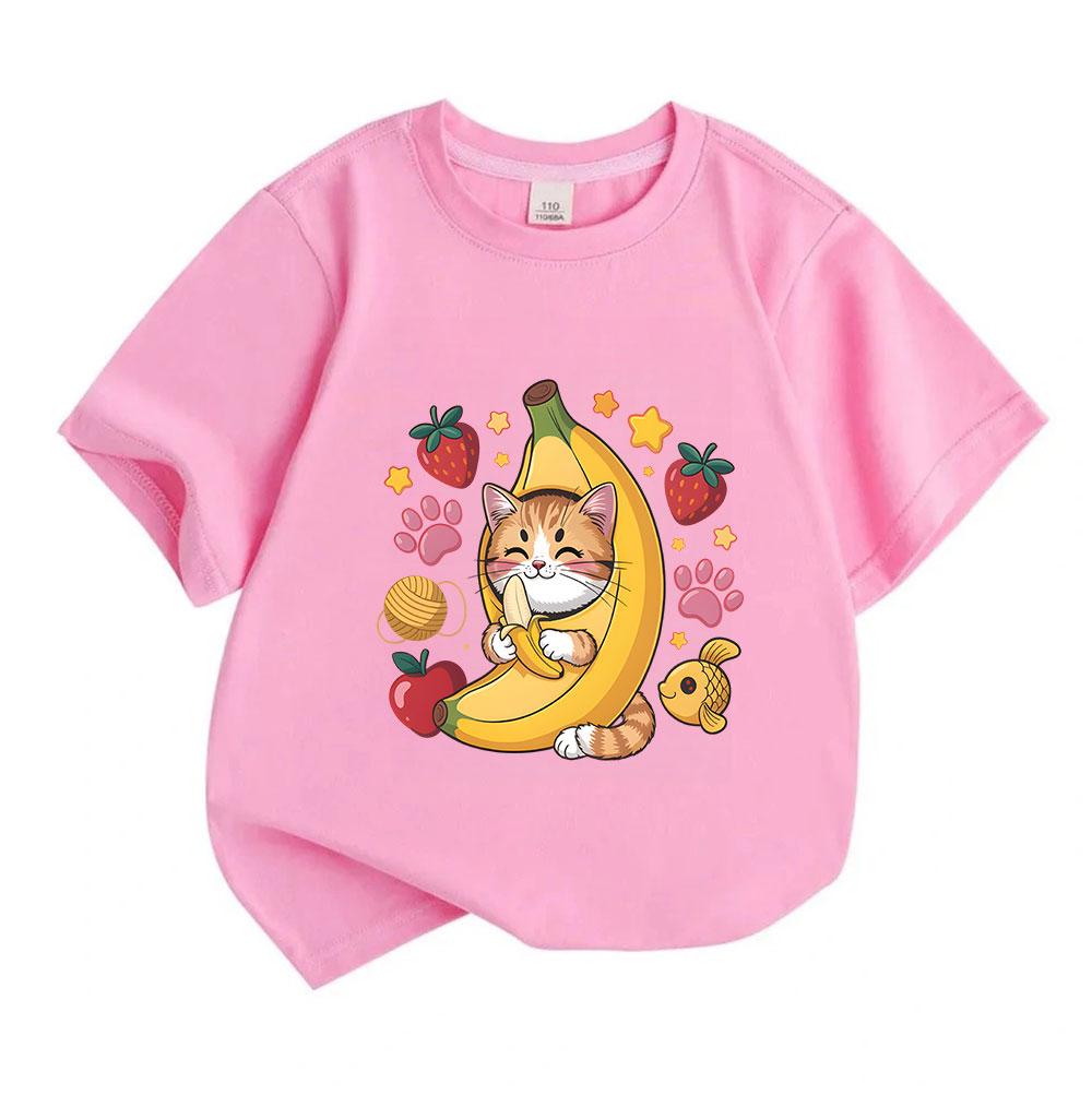 Kids Boys Girls 100% Cotton Crew Neck Short Sleeve T-Shirt,