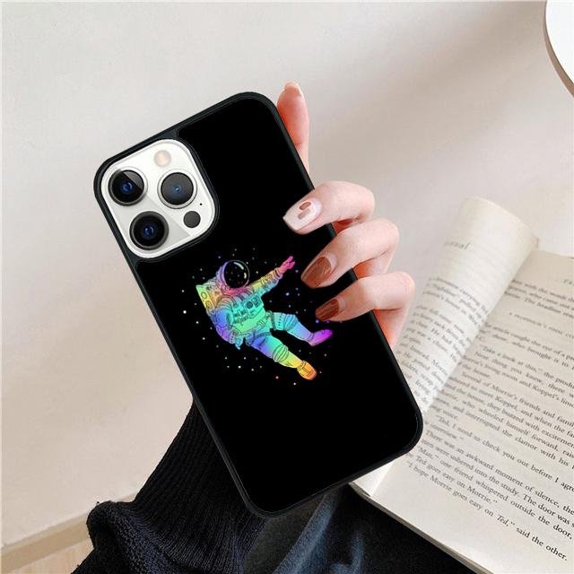 Starry Space Moon Astronaut Aesthetic Phone Case Cover for iPhone 17 Air 16 15 14 13 11 12 Pro Max Plus Coque