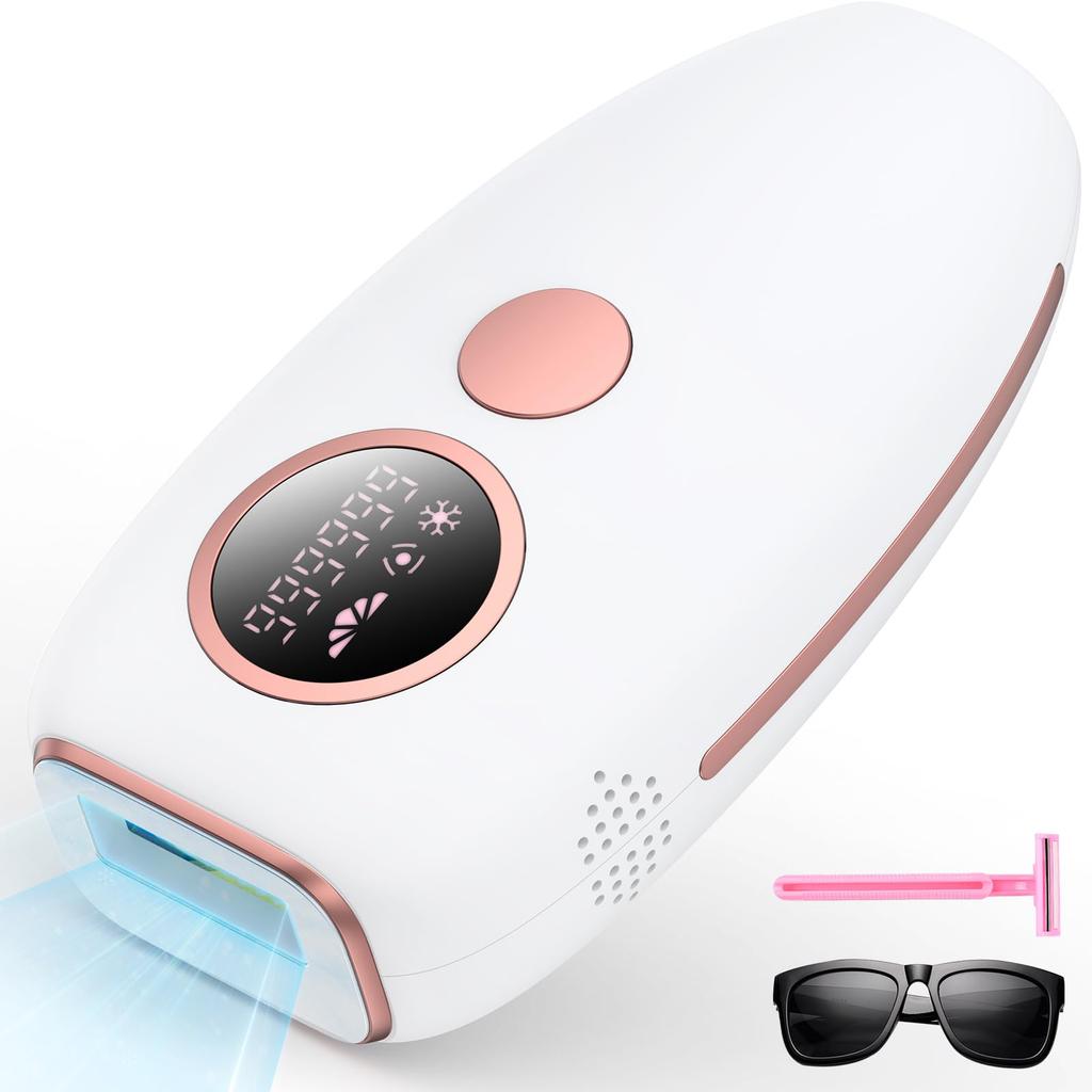 Painless IPL Hair Removal Device with Cool IPL 5 Full and Hair for Home Suitable for Men and Includes Safety Eyewear Sensation, 990,000 Flashes,