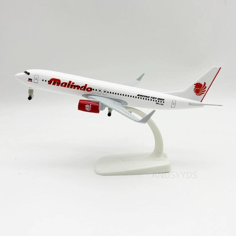 B737 1/400 Scale Malindo Airways 20cm Diecast Alloy Aviation Airplane With Landing Gear Model For Home Collection Hobby Gift