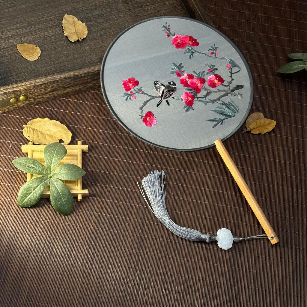 Classical Fan Chinese Hanfu Fan Hand Fan Tassel For Cultural Event Costume Prop Dance Accessory