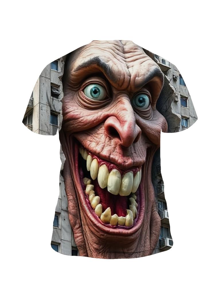 Novel Men'S Summer T-Shirt, 3D Digital Print Short Sleeves, Trendy Streetwear T-Shirt, Made of Fabric, a Perfect Gift