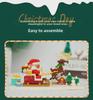 Santa Claus Cloud Mirror Night Light Building Blocks Toy for Kids - Christmas Gift