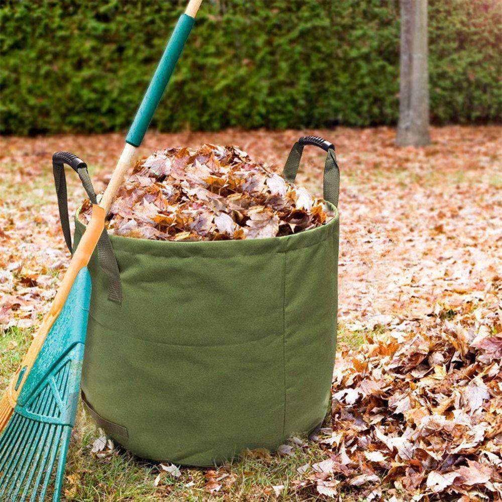 Flatable Garden Leaf Storage Bag Reinforced Foldable Outdoor Garbage Bag Garden Clean-up