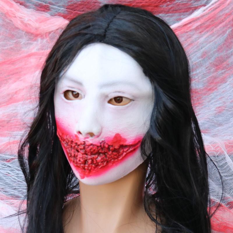 Yamamura Sadako Halloween Horror Mask Haunted House Escape Npc Props Costume