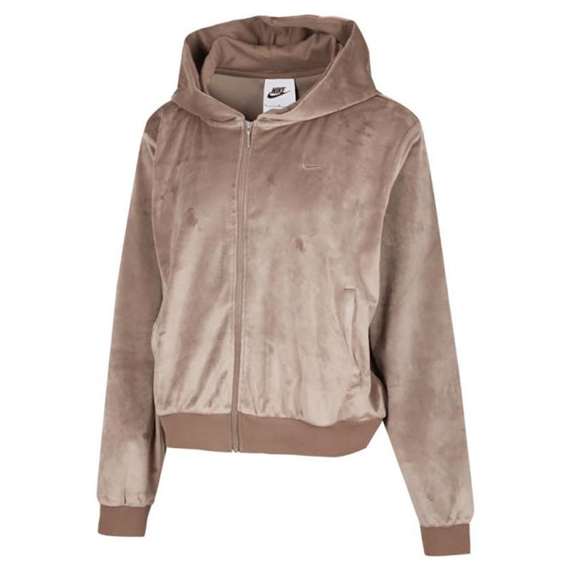 

New Nike Sportswear Chill Knit Women s Loose Velour Full Zip Hoodie HJ0958-233 S