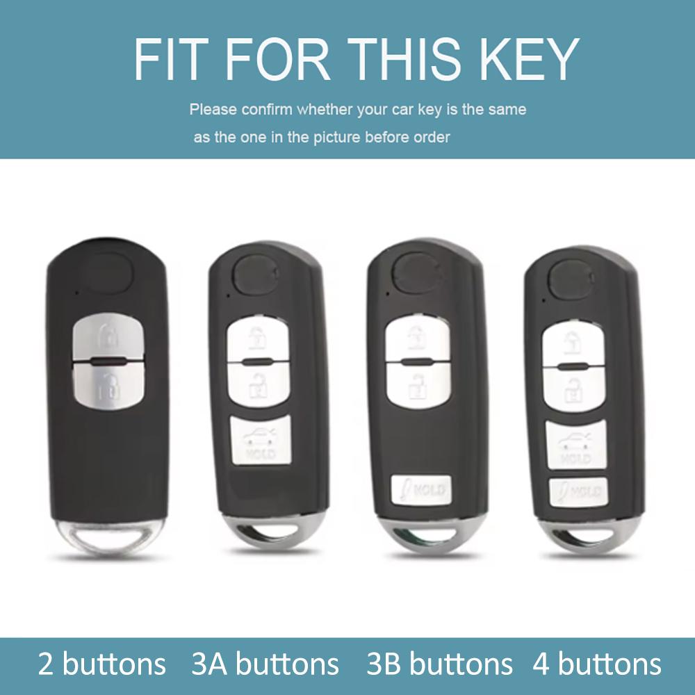 2/3/4 Tasten Gun Grey TPU Schlüssellos Für Mazda CX7 CX-9 3 4 CX30 2 3 6 Demio Atenza Axela CX-5 CX5 CX-3 Auto Schlüsselhülle Abdeckung