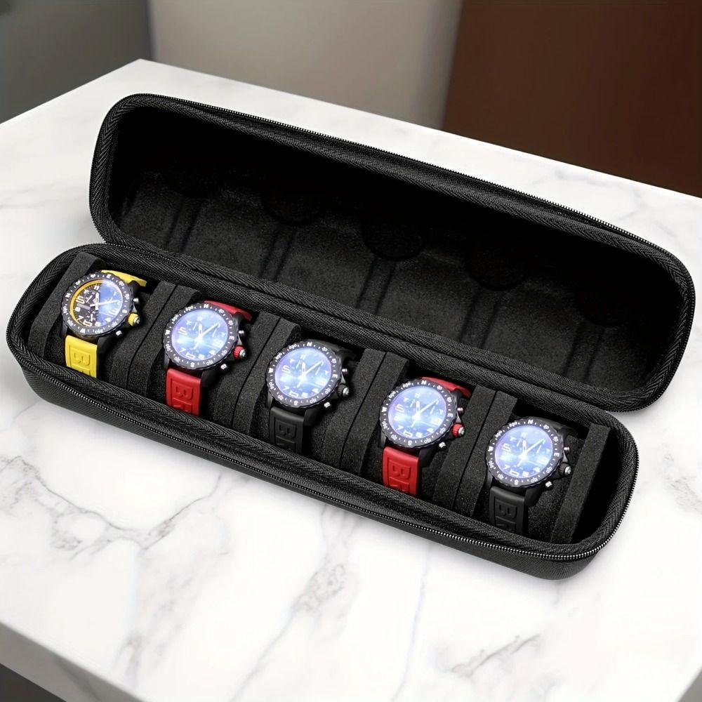 Hard Shell Watch Display Storage Box with Pillow Insert Watch Case  for Watch Storage