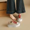 Women Canvas Casual Board Shoes Fashion Low Top Sport Sneakers Size 35-40 Comfortable Walking Travel Everyday Footwear