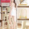 Multi-Functional Folding Indoor A-Frame Step Ladder with Handrail, Thickened Step Stool, Telescopic Design