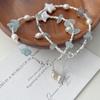 Luxury High Quality 925 Sterling Silver Natural Blue Stone Freshwater Pearl Beaded Bracelet for Women Summer Jewelry