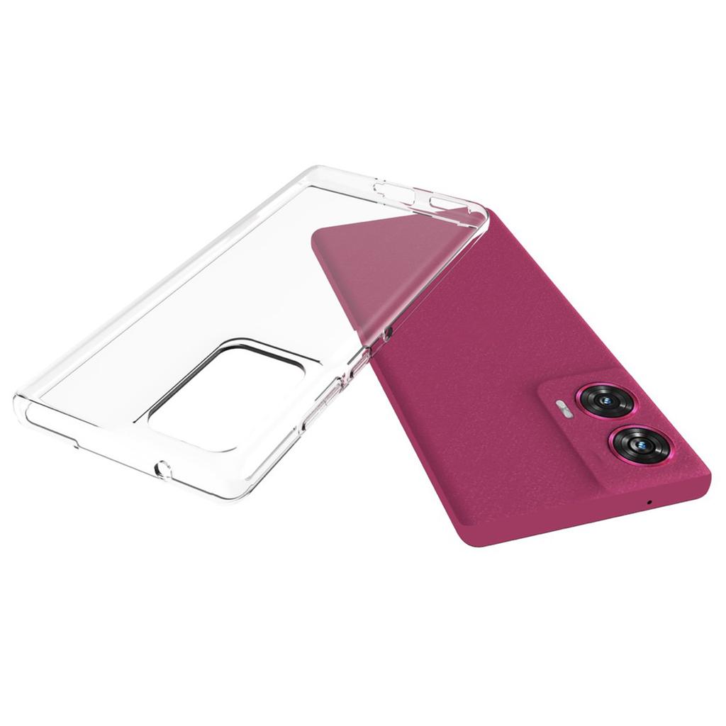 For Motorola Edge 50 Fusion 5G Cell Phone Case Ultra-Thin Clear TPU Back Cover with Big Lens Hole