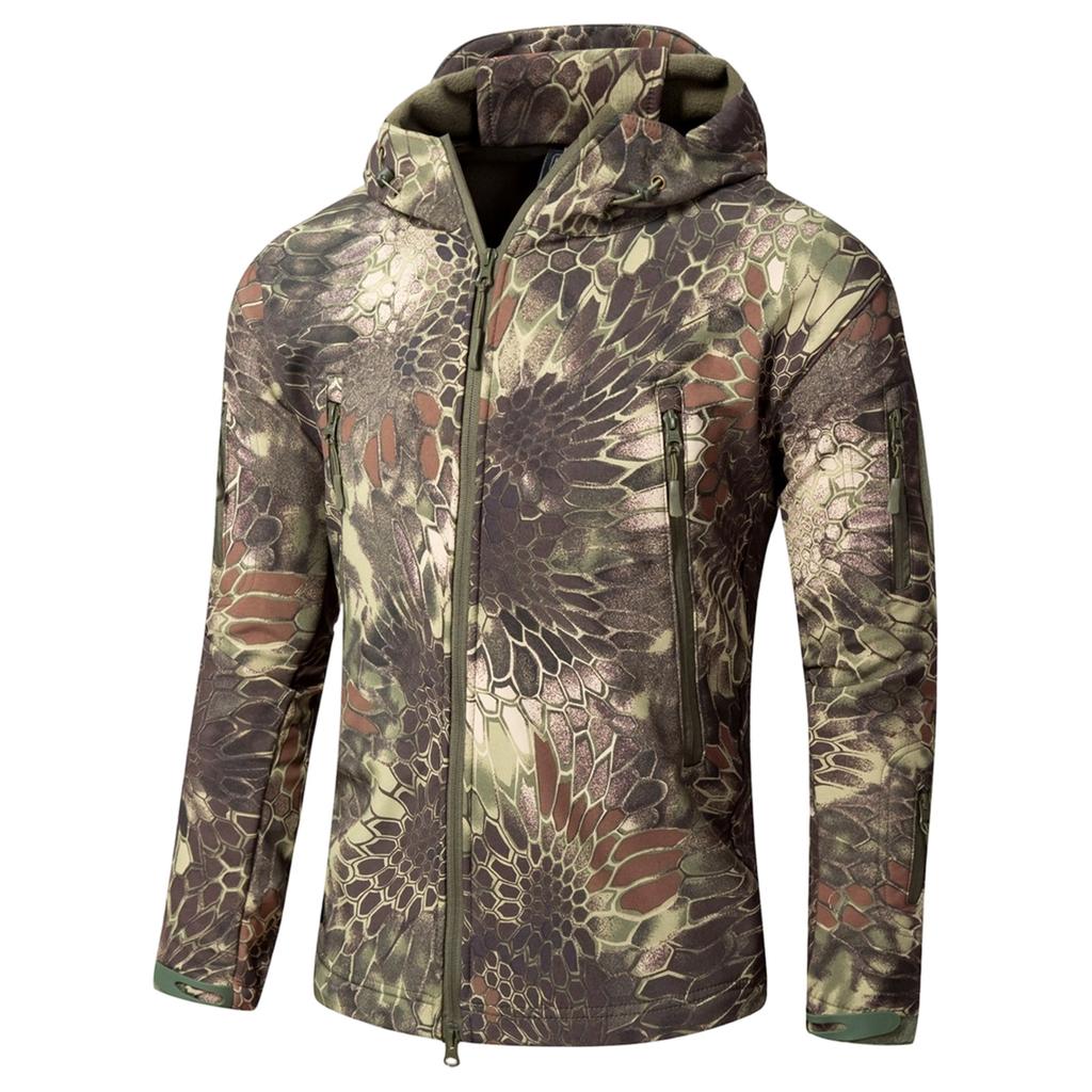 Herren Tarnfarbene Multifunktionale Outdoor Winterjacke zum Wandern und Reisen