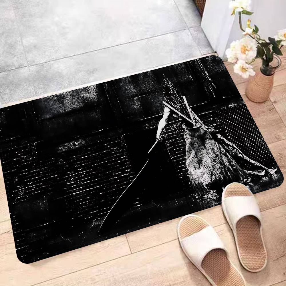 Horror Game S-Silent H-Hill Entrance Door Mat Washable Non-Slip Living Room Sofa Chairs Area Mat Kitchen Welcome Doormat