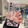 Letter Case For OPPO A3 Pro 5G A80 5G Fundas Fashion Flower Back Cover Transparent Soft Silicone TPU Clear Printing Phone Casing