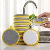 5/10 Pcs Yuanbao Towel Double-sided Circular Dishwashing Sponge Thickened And Absorbent For Household Cleaning
