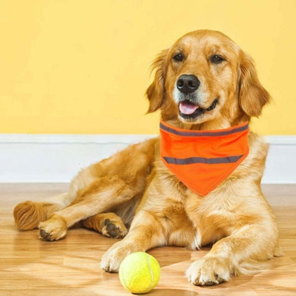 Drool Towel Dog Safety Scarf Triangle Reflective Puppy Visibility Bib Protective Breathable Pet Fluorescent Clothes Running