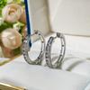 Trendy Female Hoop Earrings with Dazzling Zirconia Women Circle Earrings Gift Versatile Accessories Fashion Party Jewelry