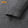 Jeep Men's Loose Fit V-Neck Casual Sweater