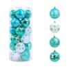24pcs Shatterproof Painted Christmas Balls Pendant Christmas Tree Pendants  Holiday Party Ornament