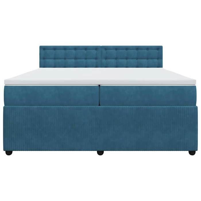Maison Exclusive - Sommier à lattes de lit et matelas Bleu 200x200 cm velours