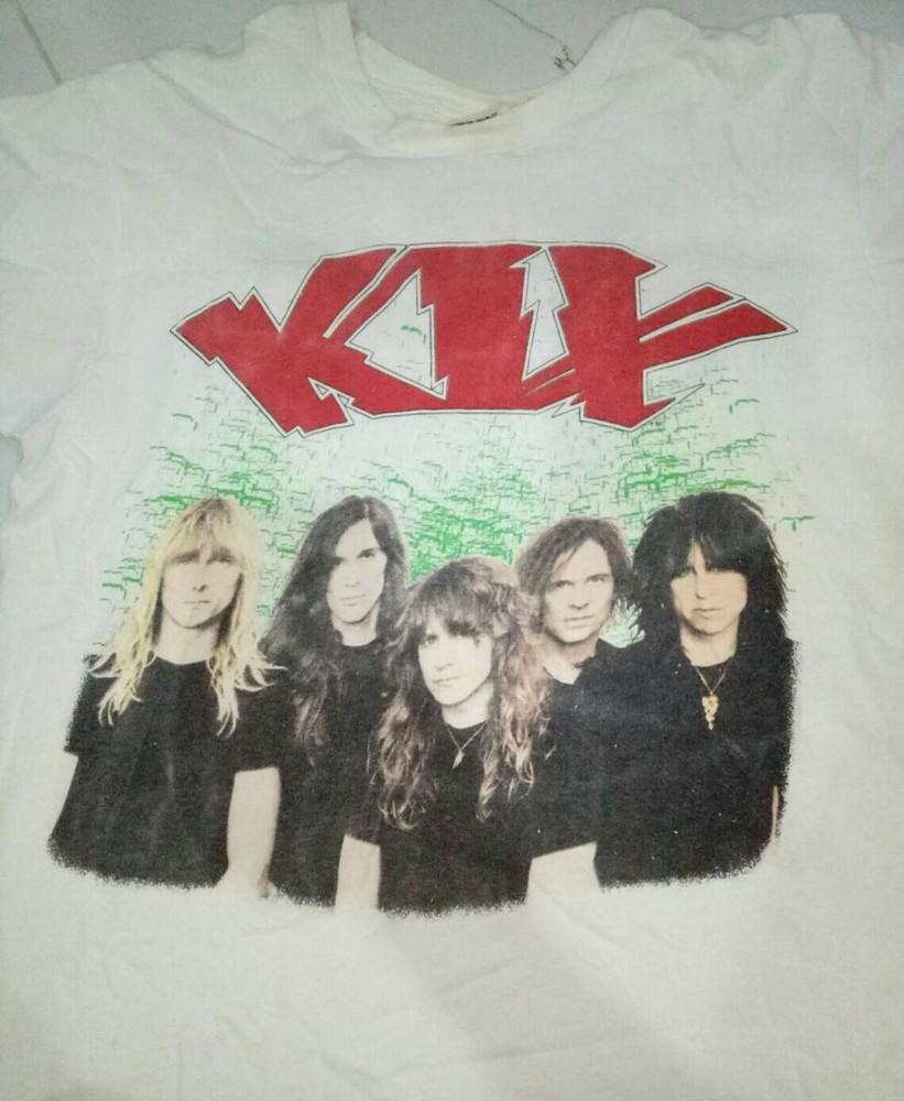 Vintage Kix Band 1991 Japan Tour Hot Wire Japan Shirt White Unisex S-4XL Unisex T-Shirt L