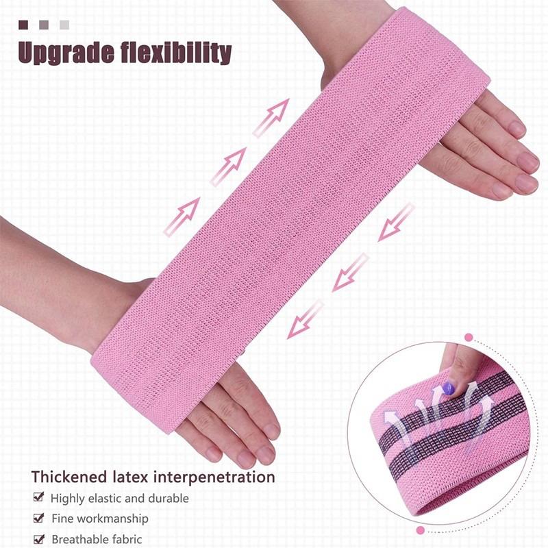 Yoga Band Durable Pull Band Hip Circle Anti-Slip Gym Fitness Resistance Band Exercises Elastic Band