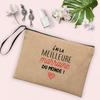 Best Godmother In World Print Cosmetic Bag Women Neceser Makeup Bag Linen Zipper Pouch Travel Toiletry Organizer Godmother Gifts