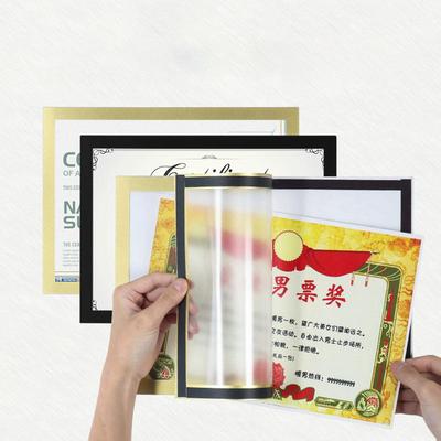 3pcs Magnetic Wall Frame, A4/A6 Self-Adhesive & Removable for Photos Notes, Black White Matte Minimalist Home Office Decor