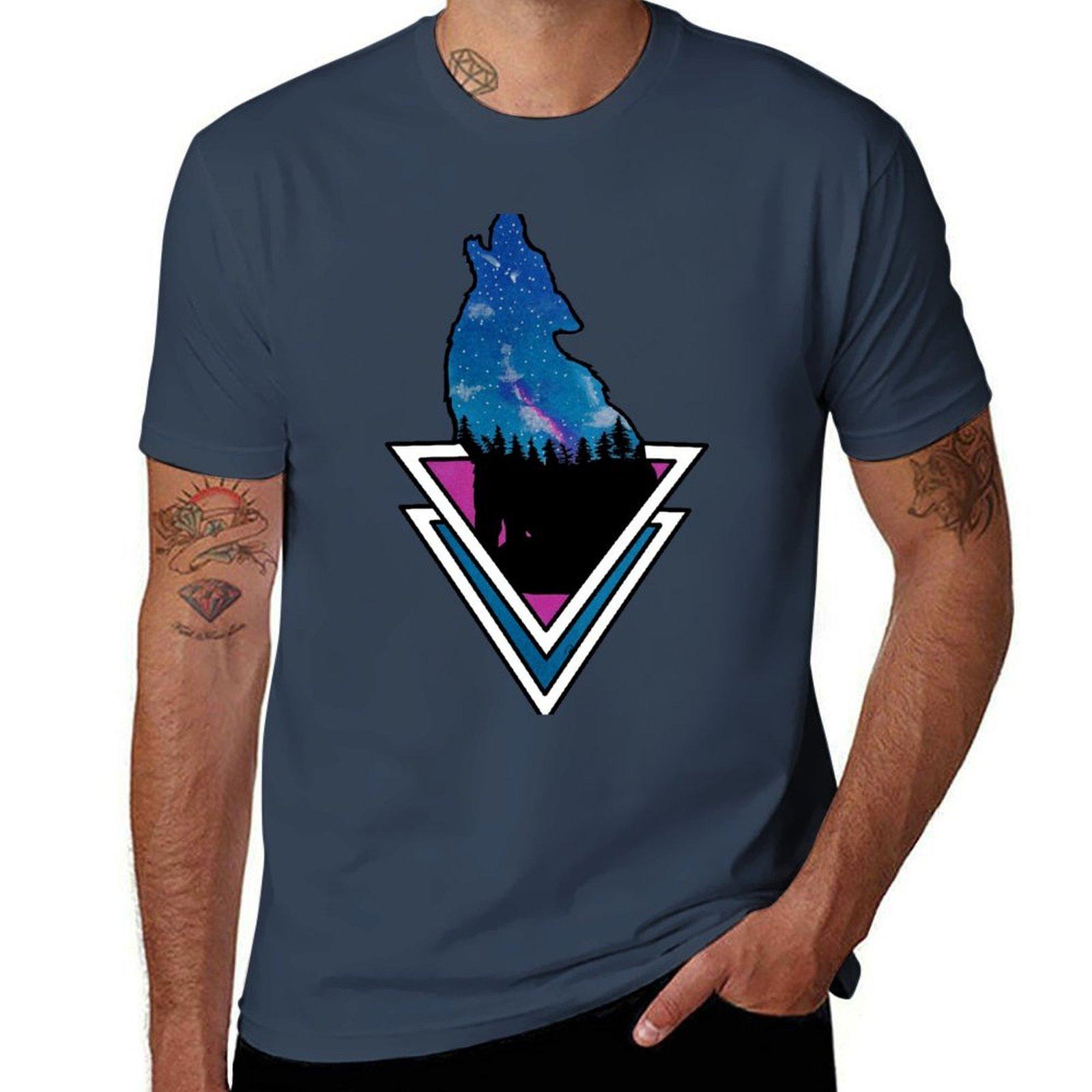 Wolf Tshirt Plus Size Quick Dry Sports Tee S