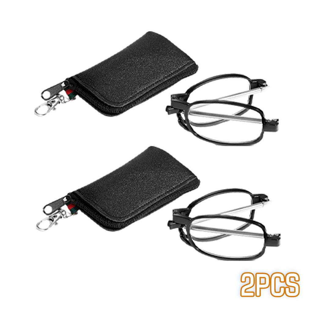 Portable Folding Reading Glasses  with Keychain Case Anti Blue Light Presbyopic Women Men Ultralight Hyperopia Eyeglasse