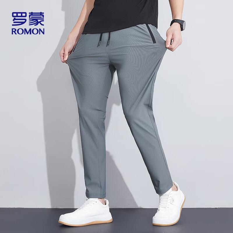 ROMON Men's Ice Silk Casual Long Pants KZ0206