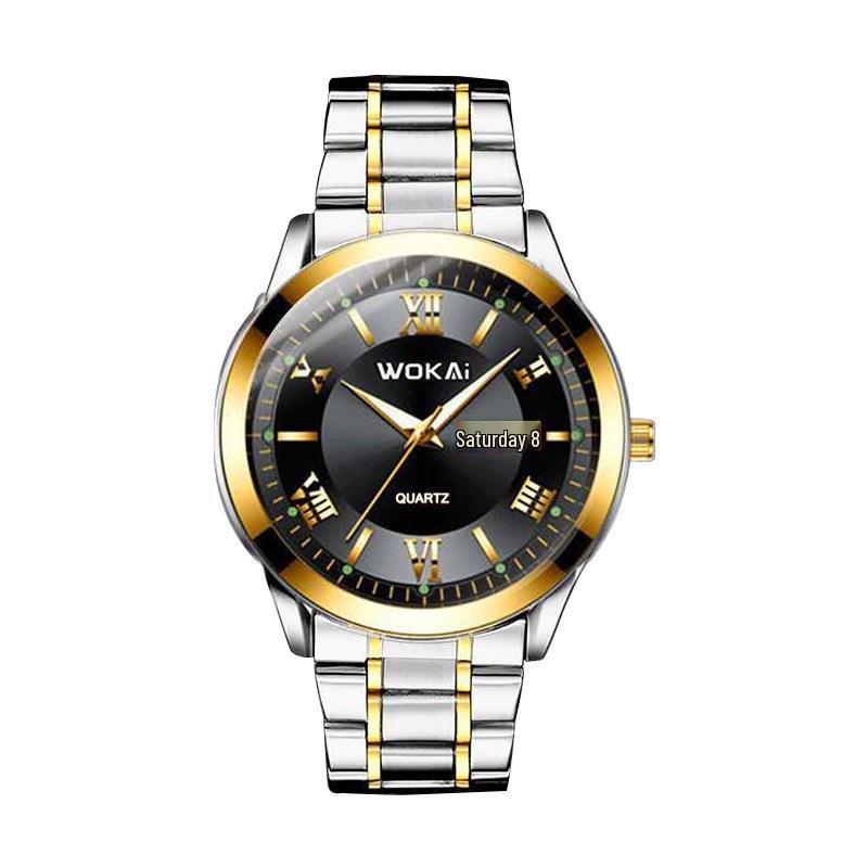 Brand 1807 Men's Automatic Double Calendar Luminous Waterproof Wristwatch – Casual Business Style