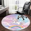 1PC Unicorn Rainbow Non-Slip Floor Round carpet, Office, family, bedroom, Large Area Rug Indoor Rugs,  Durable Polyester-L0356