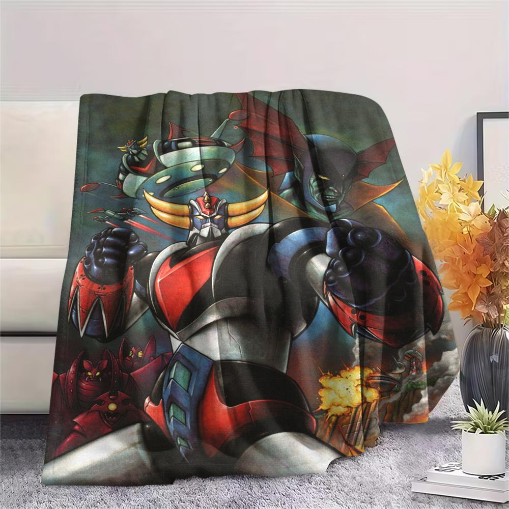1 Stück Grendizer Goldorak Druck Flanelldecke, Hohe Qualität, Bequem für alle Jahreszeiten, Heimdekoration, Wärme und Komfort, Perfekt für Weihnachtsgeschenke 51