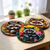 Zeeschildpad Houten Onderzetter Set, 2D Hittebestendige Mat voor Koffie Thee Kopjes, Antislip Tafelbeschermer, Zomer Huisdecoratie