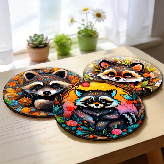Zeeschildpad Houten Onderzetter Set, 2D Hittebestendige Mat voor Koffie Thee Kopjes, Antislip Tafelbeschermer, Zomer Huisdecoratie